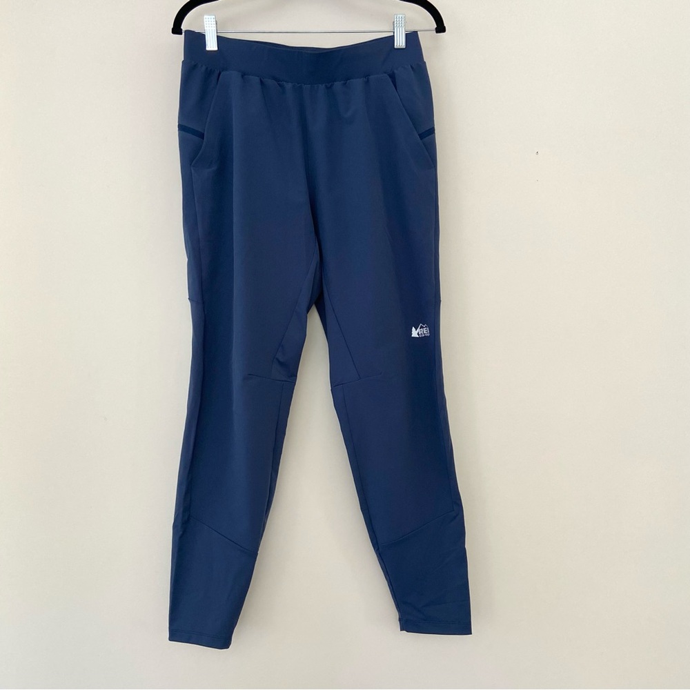 REI Co-op Blue Elastic Waist Hiking Outdoor Jogger Pants With Pockets Size M